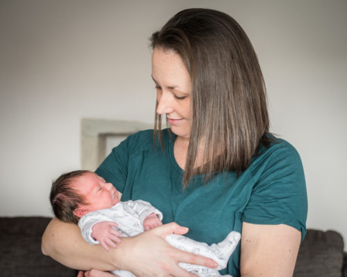 Newborn Abby and her Mum on photo session in Cockermouth