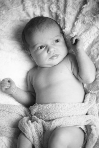 Baby Nova in black and white, Carlisle newborn photographers