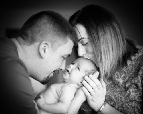 Mum & dad with Nova, newborn photographers Lake District