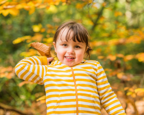 Throwing leaves, Keswick baby photographers