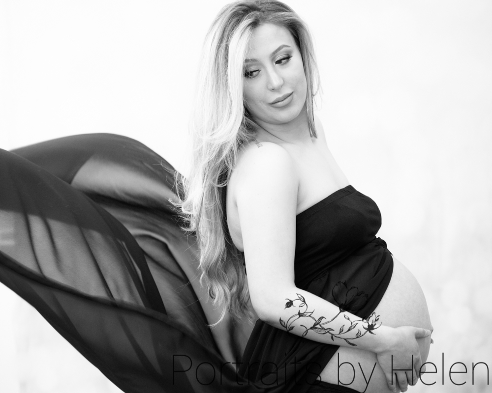 Bump out with flowing dress, maternity images Carlisle