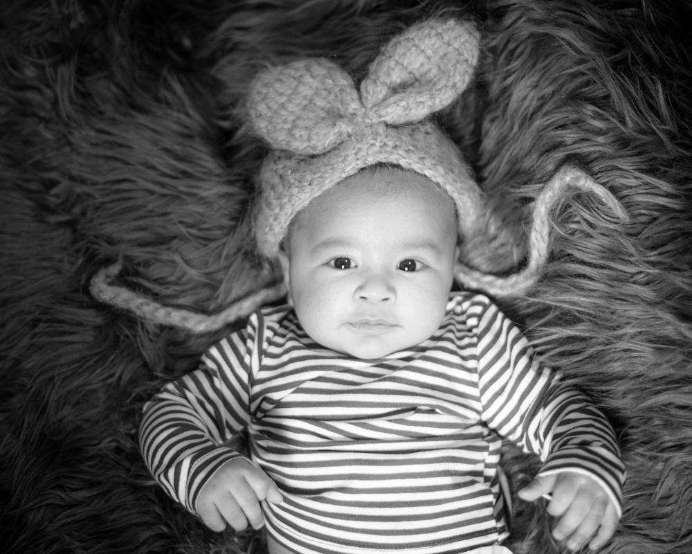 Bunny ears Amman, baby photographer Cumbria