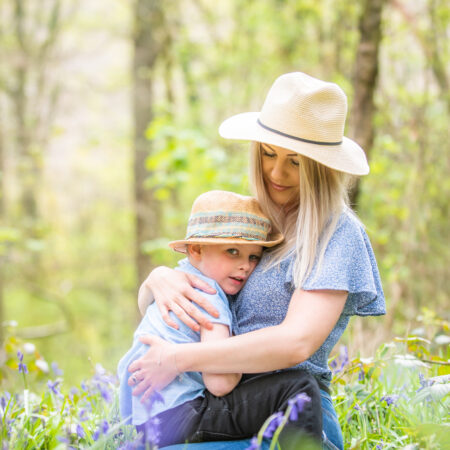 Mum cuddles with son, Ecclesall Woods, portraits Sheffield photographer